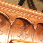 Антикварный ореховый резной буфет 1860-х гг. 