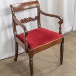 Антикварное кресло со сквозной спинкой и локотниками 1810-х гг. 