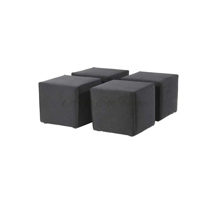 Пуфик "Серый куб" из ткани