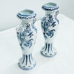 Антикварная пара ваз из делфтского фарфора