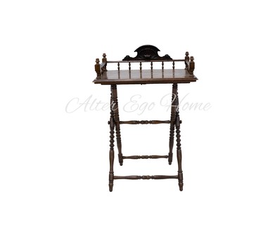 Антикварный столик-поднос с точеными деталями 1860-х гг.