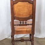 Комплект из 6-ти антикварных резных стульев с кожаной обивкой 1860-х гг. 