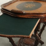 Антикварный чайный столик со съемным подносом 1840-х гг.