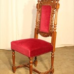 Комплект из 4-х антикварных стульев с гербовым щитком на навершии 1850-х гг. 