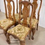 Комплект ореховых стульев с фигурными спинками 1900-х гг.