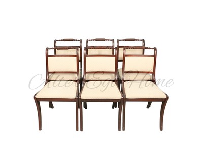 Комплект из 6-ти винтажных стульев для столовой из темной махагони 1950-х гг. 
