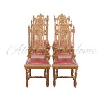 Комплект антикварных стульев с ажурными спинками 1860-х гг.