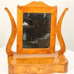 Антикварное настольное зеркало светлого ореха 1900-х гг. 