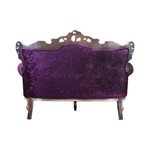 Двухместный фиолетовый диван из массива бука
