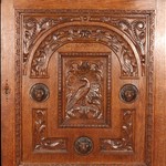 Антикварный французский дубовый шкаф 1860-х гг. 