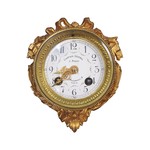 Комплект из настольных часов и латунных подсвечников 19 века