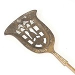 Комплект антикварных таганов и каминных аксессуаров из латуни 1870-х гг. 