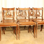 Комплект из 6-ти антикварных стульев в стиле неоклассицизм 1950-х гг. 