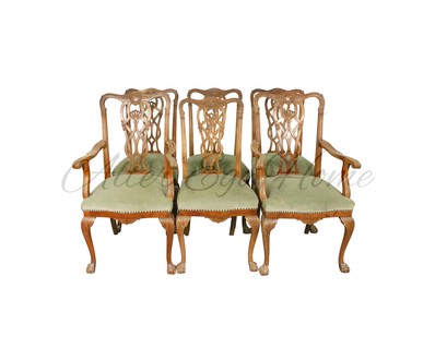 Комплект антикварной мебели для сидения в стиле Томаса Чиппендейла 1890-х гг. 