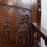 Антикварная скамья-стол в неоготическом стиле 1910-х гг. 