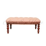 Винтажная скамья с обивкой капитоне 1950-х гг. 