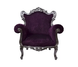Фиолетовое кресло в стиле барокко