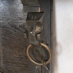 Антикварная настенная вешалка с зеркалом 1880-х гг. 