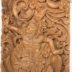 Винтажное декоративное панно "Вишну верхом на Гаруде"