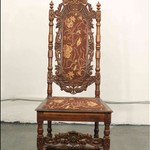 Антикварный стул с резной спинкой 1850-х гг. 