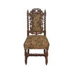 Комплект из 3 антикварных стульев  из дуба с текстильной обивкой