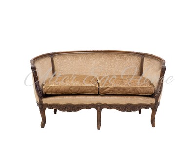 Винтажный мягкий диван со спинкой «корзина» 1950-х гг.