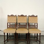 Комплект антикварных стульев с резной балюстрадой 1880-х гг.