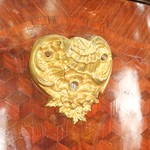 Антикварный книжный шкаф с наборным фасадом дверец 1860-х гг. 