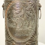 Антикварная подставка для зонтов из латуни 1880-х гг. 