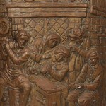 Антикварная подставка для зонтов из меди 1910-х гг. 