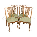 Комплект из 4-х антикварных стульев в стиле Томаса Чиппендейла 1890-х гг. 