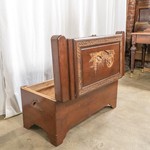 Антикварный китайский сундук из тика с резными композициями 1910-х гг. 