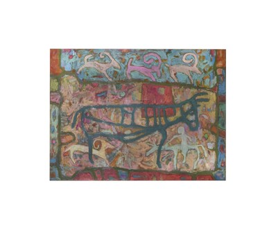 Картина Из серии «наскальные рисунки» «Сакральная живопись» «Доисторическая цивилизация»