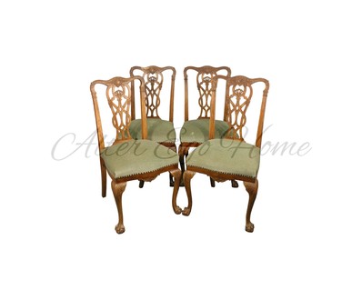 Комплект из 4-х антикварных стульев в стиле Томаса Чиппендейла 1890-х гг. 