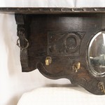 Антикварная настенная вешалка с зеркалом 1880-х гг. 