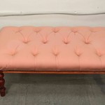 Винтажная скамья с обивкой капитоне 1950-х гг. 