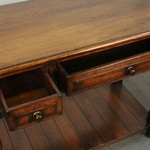 Антикварная дубовая консоль с точеными ножками 1940-х гг. 