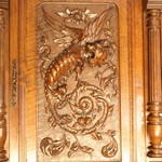 Антикварный буфет с резными композициями 1860-х гг. 