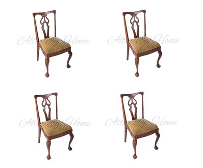 Старинный комплект стульев в стиле чиппендейл (4шт.)