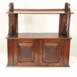 Антикварный навесной шкафчик с зеркальным полотном 1900-х гг. 