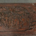 Антикварный китайский сундук с резными композициями 1910-х гг. 
