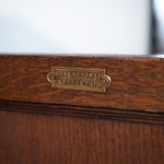 Антикварный письменный стол с резным подстольем