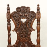 Антикварный резной стул с антропоморфным маскароном 1850-х гг. 