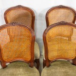 Комплект винтажных стульев с ротанговой спинкой 1950-х гг.