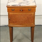 Антикварная прикроватная тумба с мраморной столешницей 1870-х гг. 