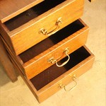 Антикварный двутумбовый письменный стол 1910-х гг. 