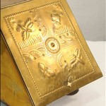 Антикварное латунное ведро для золы (зольник) с совочком 1900-х гг. 