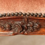 Комплект из двух антикварных палисандровых кресел со спинками капитоне 1840-х гг. 