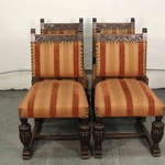 Комплект антикварных стульев с пышными сиденьями 1910-х гг. 