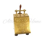 Антикварное латунное ведро для золы (зольник) с совочком 1900-х гг. 